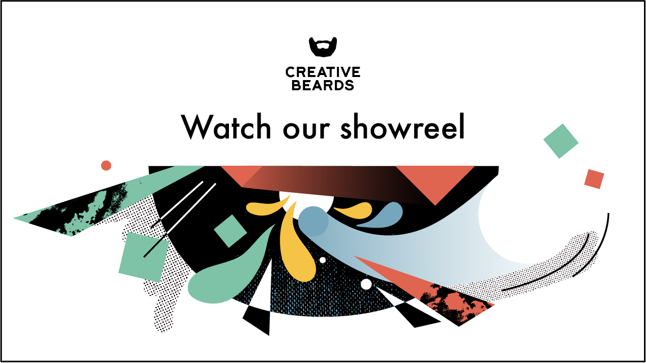 Visual of showreel of Dutch animation studio creative Beards from the Netherlands