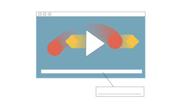 Beeld van scherm met play-knop ter Illustratie van animatie laten maken op computer door animatiebureau Creative Beards